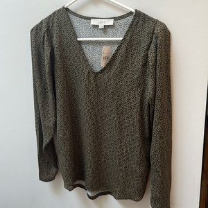 LOFT Long Sleeve Work Top - size XXS